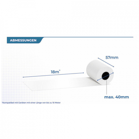 EC Cash Thermorollen 57 mm x 40 mm x 12 mm - 55g/m², BPA-frei