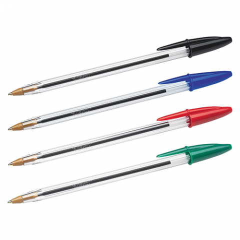 BiC Kugelschreiber - Cristal Medium, 0.4 mm, 4 Schreibfarben