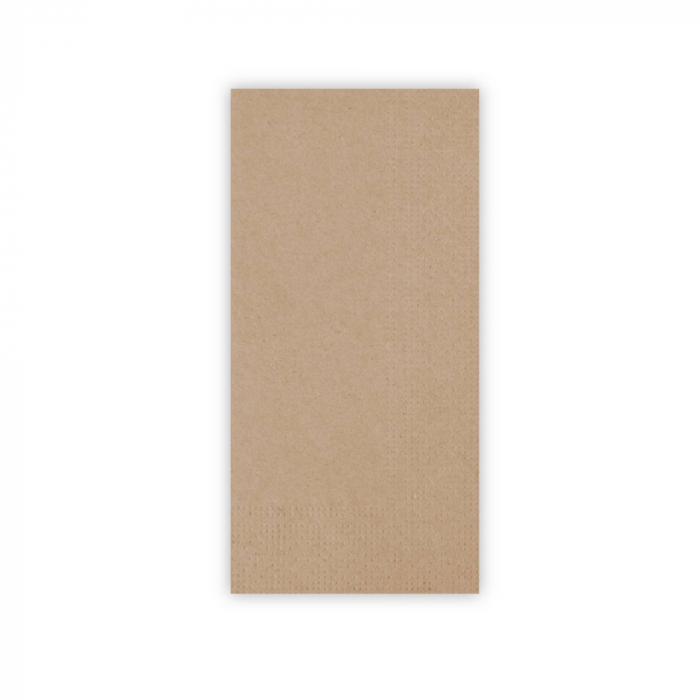 RECYCLING Servietten, 33 x 33 cm, 2-lagig, braun, ⅛-Buchfalz