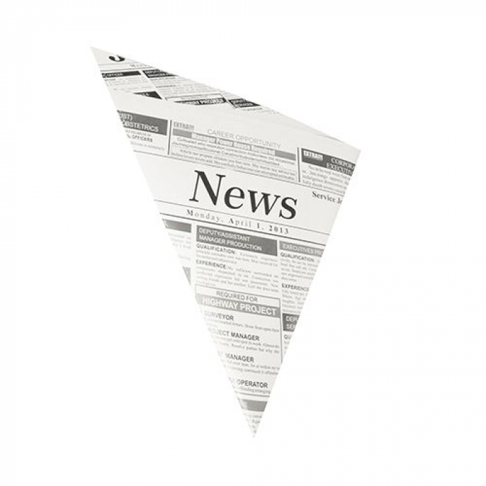 Spitztüten "Newsprint", 23 x 23 x 32,5 cm